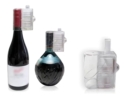 TrustTag ET-BT10 bottle top security tags on wine and spirit bottles